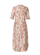 Krista Shirt Collar Print Dress - Natural/multi