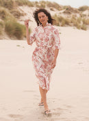 Krista Shirt Collar Print Dress - Natural/multi