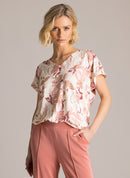GieltjeEssential VNeck Print Blouse - Natural/multi