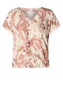 GieltjeEssential VNeck Print Blouse - Natural/multi