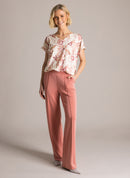 GieltjeEssential VNeck Print Blouse - Natural/multi