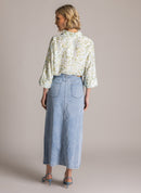 Karina All Over Print Shirt - Pastel Green/multi