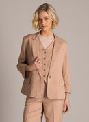 Kristiana One Button Blazer - Baked Clay