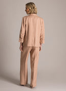 Kristiana One Button Blazer - Baked Clay