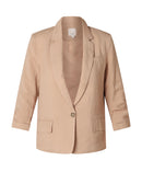Kristiana One Button Blazer - Baked Clay