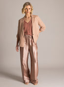Kristiana One Button Blazer - Baked Clay