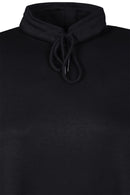 Pullover with Cream Stripe - Black