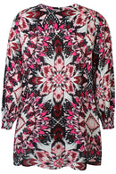 Print Tunic - Raspberry Wine