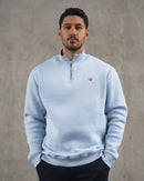 Zach 1/4 Zip Sweatshirt - Powder Blue