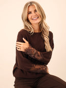 Blakely Lace Jumper - Chocolate