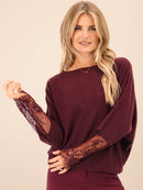 Blakely Lace Jumper - Mulberry