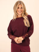 Blakely Lace Jumper - Mulberry