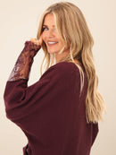 Blakely Lace Jumper - Mulberry