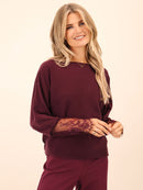 Blakely Lace Jumper - Mulberry
