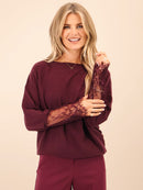 Blakely Lace Jumper - Mulberry