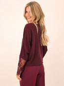 Blakely Lace Jumper - Mulberry