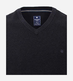 V Neck Jumper - Navy