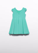Crepe Flower Detail Dress - Aqua
