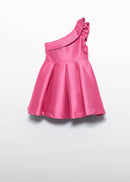 Asymmetric Dress - Bubblegum