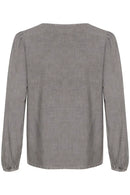 Sequina V Neck Blouse - Alloy