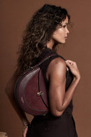 Angelina Shoulder Saddle Bag - Cherry