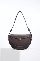 Angelina Shoulder Saddle Bag - Chocolate
