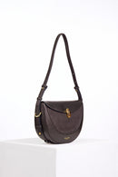 Angelina Shoulder Saddle Bag - Chocolate