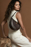 Angelina Shoulder Saddle Bag - Chocolate