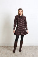 Annabelle Dress - Brown Dot