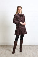 Annabelle Dress - Brown Dot