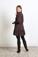 Annabelle Dress - Brown Dot