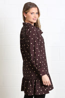 Annabelle Dress - Brown Dot