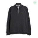 Arnold 1/4 Zip Sweatshirt - Washed Black Marl