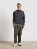 Arnold 1/4 Zip Sweatshirt - Washed Black Marl