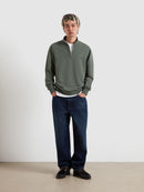 Arnold 1/4 Zip Sweatshirt - Rosemary Marl
