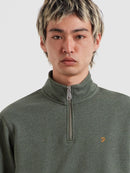 Arnold 1/4 Zip Sweatshirt - Rosemary Marl