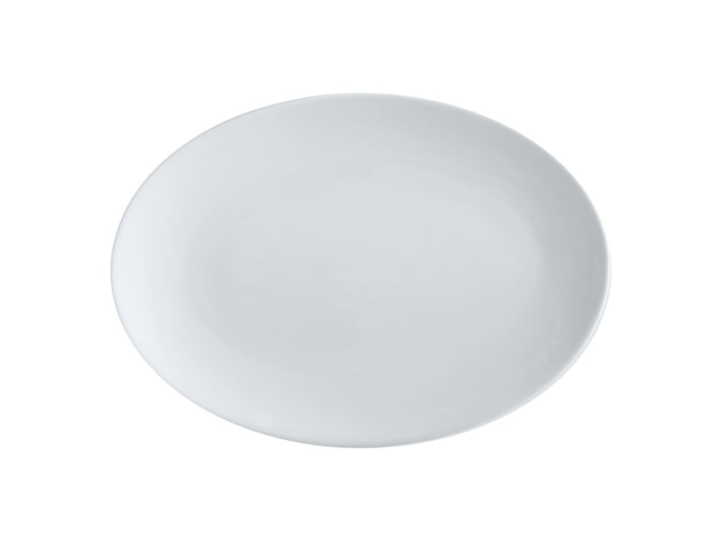 White Basics Oval Plate