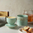 Antique Butter Bell Crock - Sea Spray