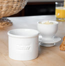 Retro Cafe Butter Bell Crock - White