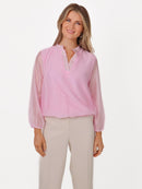 Bella Band Top - Pink Animal Print