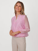 Bella Band Top - Pink Animal Print