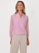 Bella Band Top - Pink Animal Print