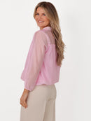 Bella Band Top - Pink Animal Print