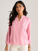 Bella Band Top - Light Pink Wave