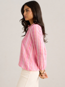 Bella Band Top - Light Pink Wave