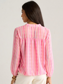 Bella Band Top - Light Pink Wave