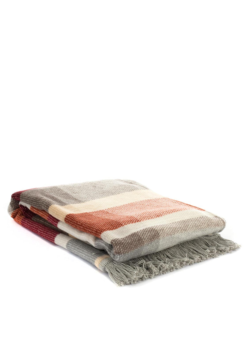 Cotton Rich Throw 140 x 180 - Check Red