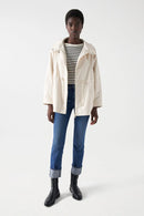 Hooded Raincoat - Beige