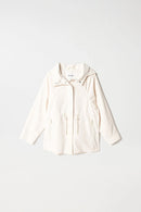 Hooded Raincoat - Beige