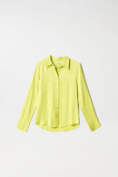 Satin Feel Shirt - Lime Green